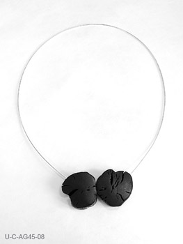 collier charbon bijoux argent 45-08