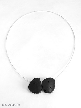 collier charbon bijoux argent 45-09